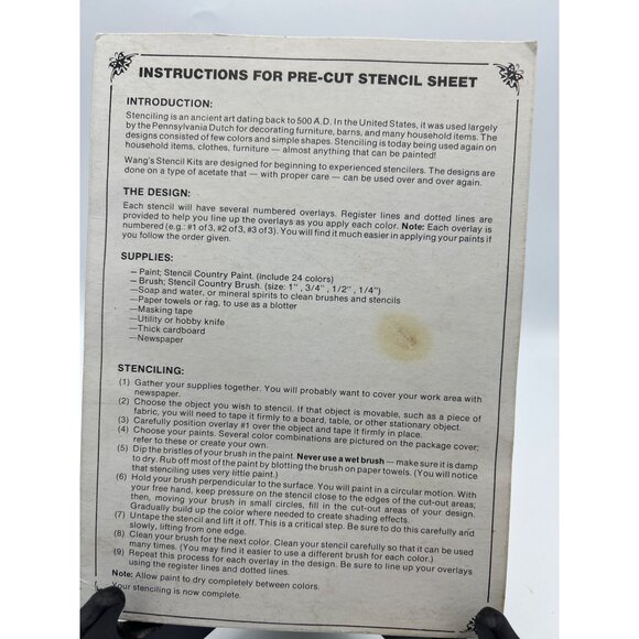 Duck Stencil Country ST124  Plastic Craft Hunting Cabin Mallard Lake Paint 80s - Picture 2 of 3